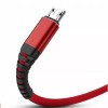 Cablu de incarcare rapida si transfer de date Micro-USB Nylon QC 3.0 - Roșu 2m