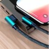 Cablu de date si incarcare rapida iPhone Lightning QC3.0 Unghi 90° 2m - Blugi