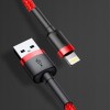 Cablu Date si Incarcare Lightning Baseus pentru iPhone 3m - Negru / Roșu