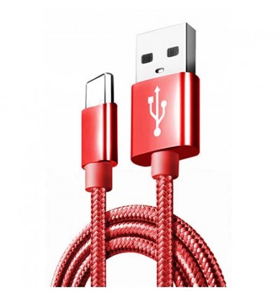 Cablu de date si incarcare rapida Type-C USB-C QC3.0 - Roșu