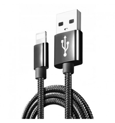 Cablu de date si incarcare rapida Micro-USB QC 3.0 Nylon - Negru